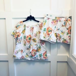Gap, multi-color blouse & shorts